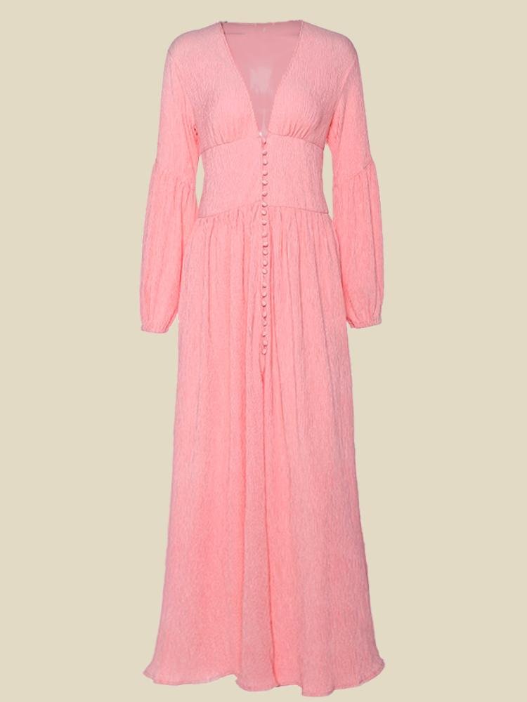 giselle-v-neck-plisse-maxi-milkmaid-dress-sd0020516287-off-white-s-sunfere-618361 Giselle V-neck Plisse Maxi Milkmaid Dress - Image 7