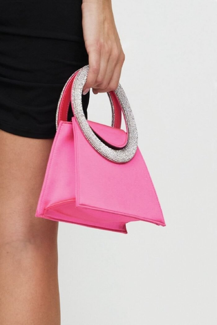 Gladys Diamante Loop Satin Bag - Image 3