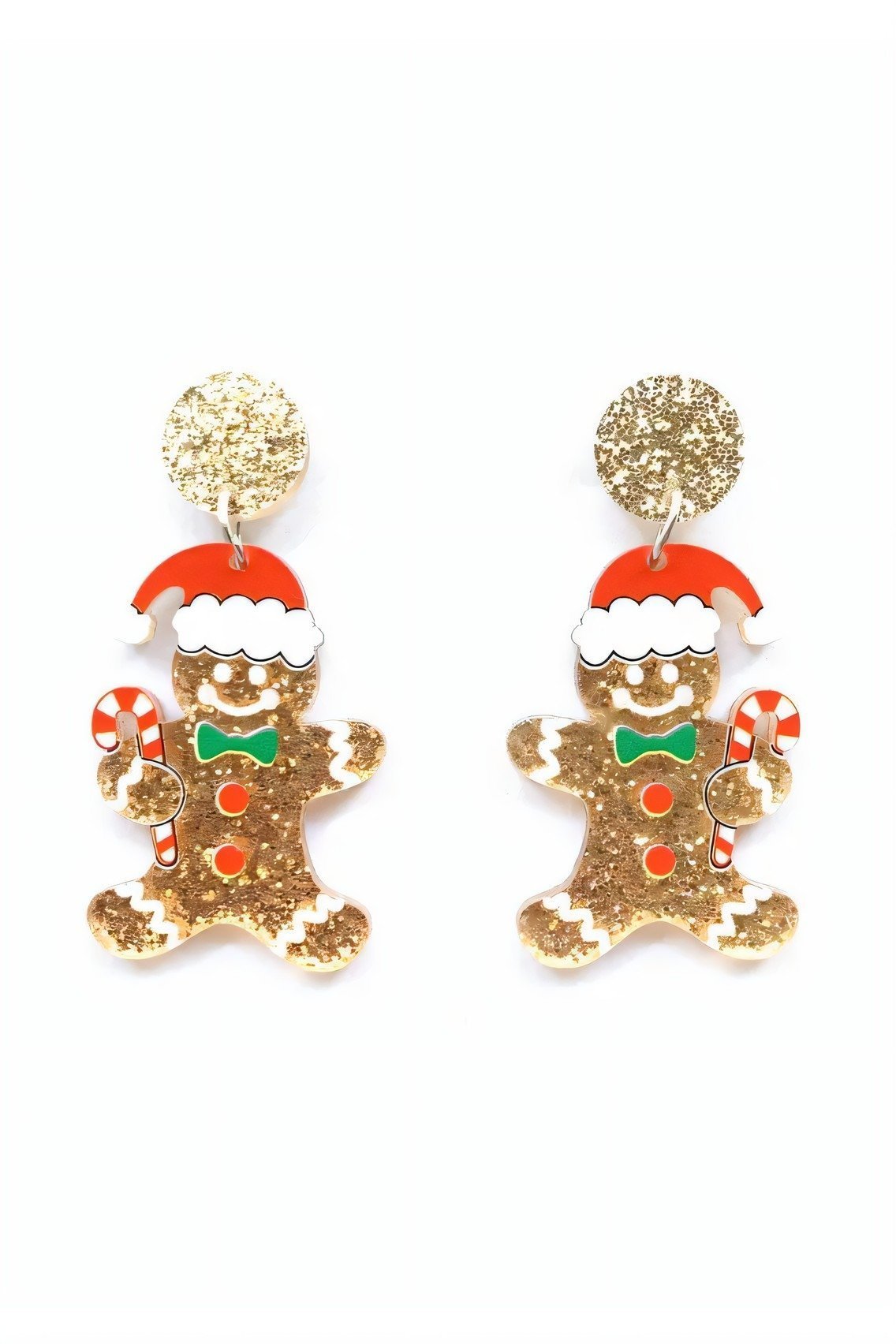 glitter-gingerbread-man-drop-earrings-sa00611141908-gold-sunfere-520433 Glitter Gingerbread Man Drop Earrings - Image 1