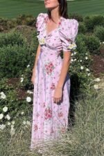 Hanna Printed Puff Sleeve Maxi Dress - Image 5