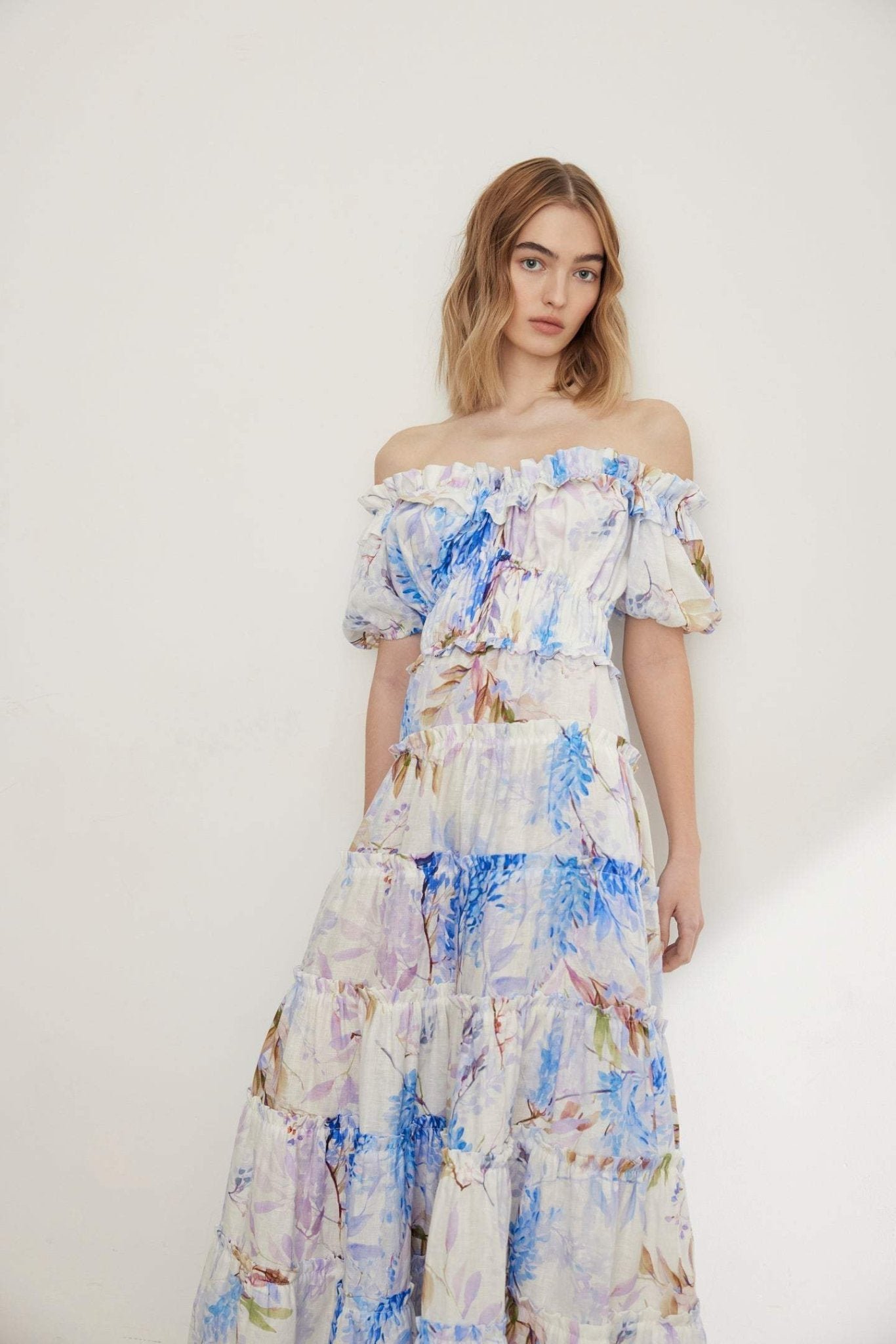 heather-printed-ruffle-tiered-maxi-dress-00207251044-blue-s-sunfere-774299 Heather Printed Ruffle Tiered Maxi Dress - Image 8