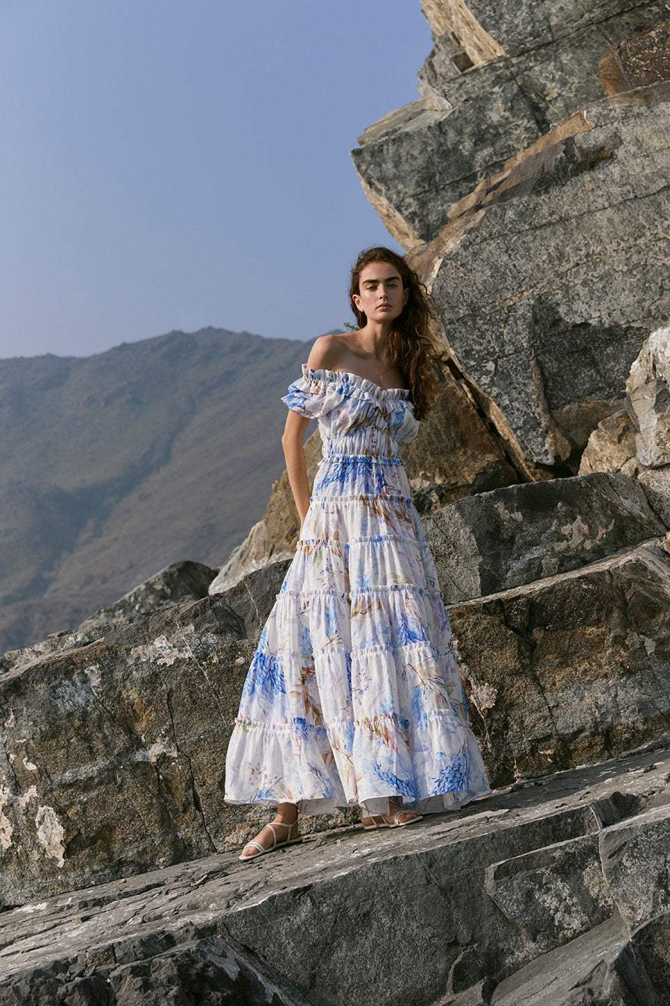 heather-printed-ruffle-tiered-maxi-dress-00207251044-blue-s-sunfere-797405 Heather Printed Ruffle Tiered Maxi Dress - Image 7