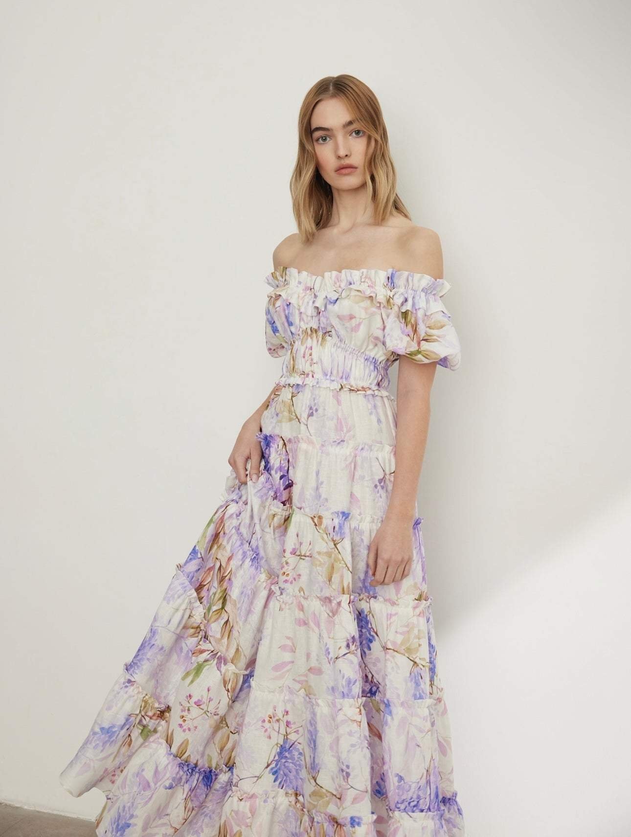 heather-printed-ruffle-tiered-maxi-dress-00207251044-purple-s-sunfere-766047 Heather Printed Ruffle Tiered Maxi Dress - Image 4