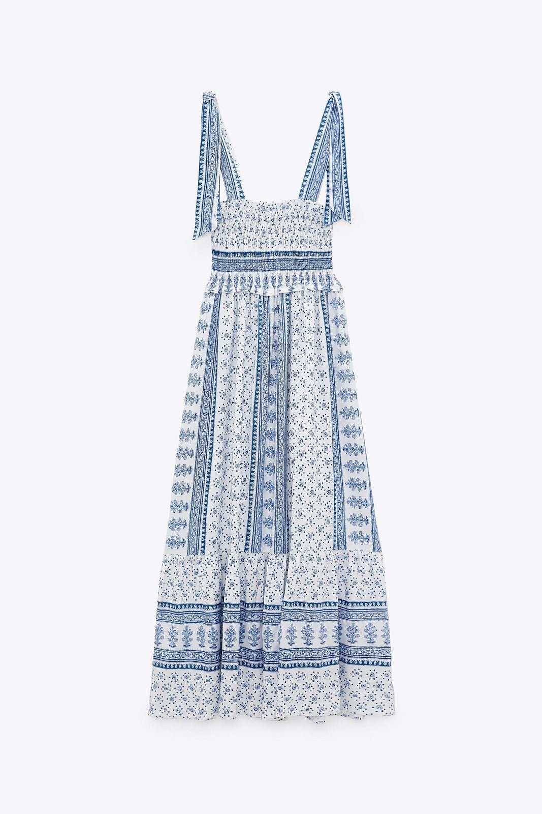 helga-printed-shirred-strap-midi-dress-sd00208261246-blue-s-sunfere-114298 Helga Printed Shirred Strap Midi Dress - Image 6