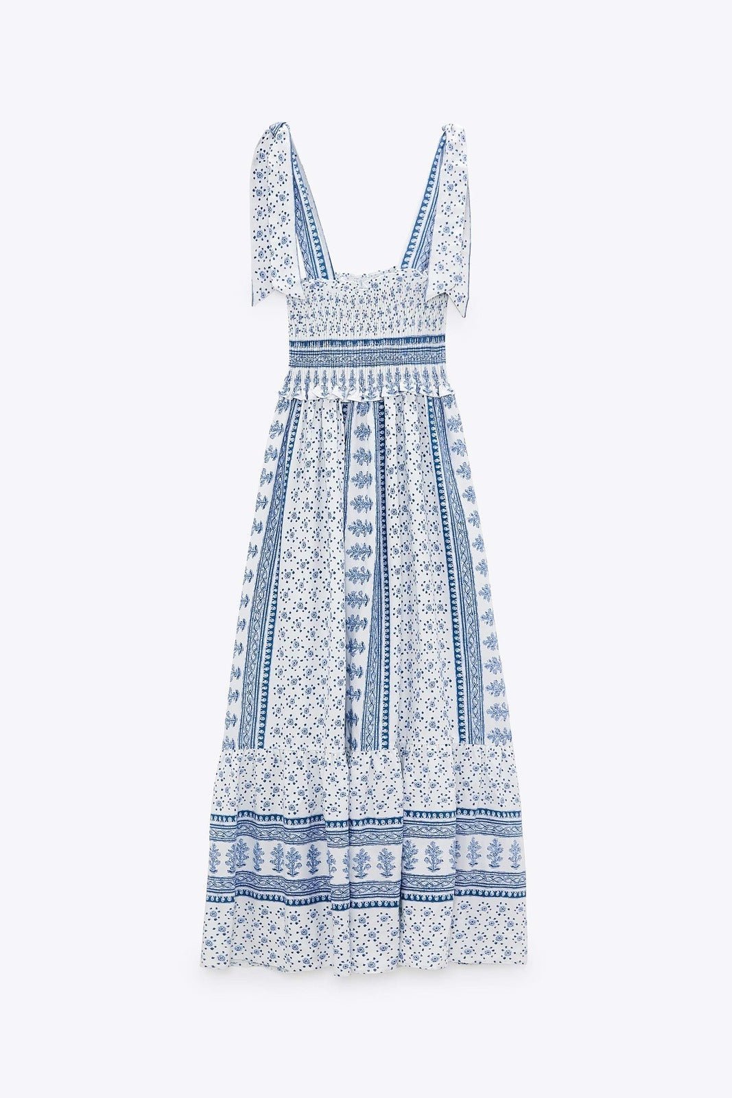 helga-printed-shirred-strap-midi-dress-sd00208261246-blue-s-sunfere-978892 Helga Printed Shirred Strap Midi Dress - Image 7