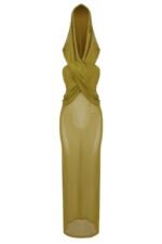 Hermosa Backless Hooded Maxi Dress - Image 6