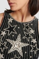 Hilary Star Embroidered Diamante Mini Dress - Image 5