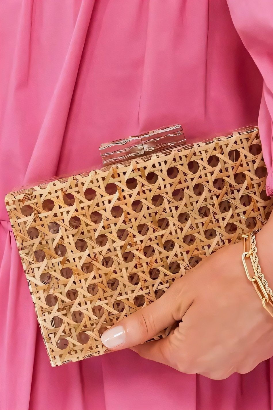 hollow-out-wicker-acrylic-clutch-bag-sa00601312251-yellow-sunfere-512748 Hollow Out Wicker Acrylic Clutch Bag - Image 5
