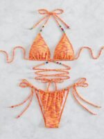 Jade Printed Beaded Bikini - Image 2