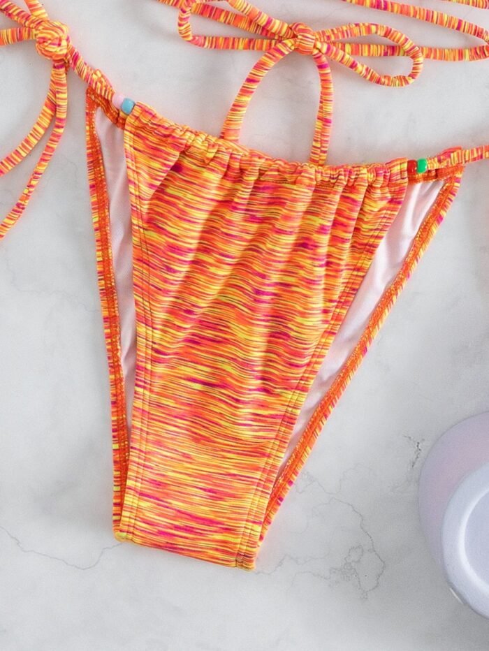 Jade Printed Beaded Bikini - Image 5