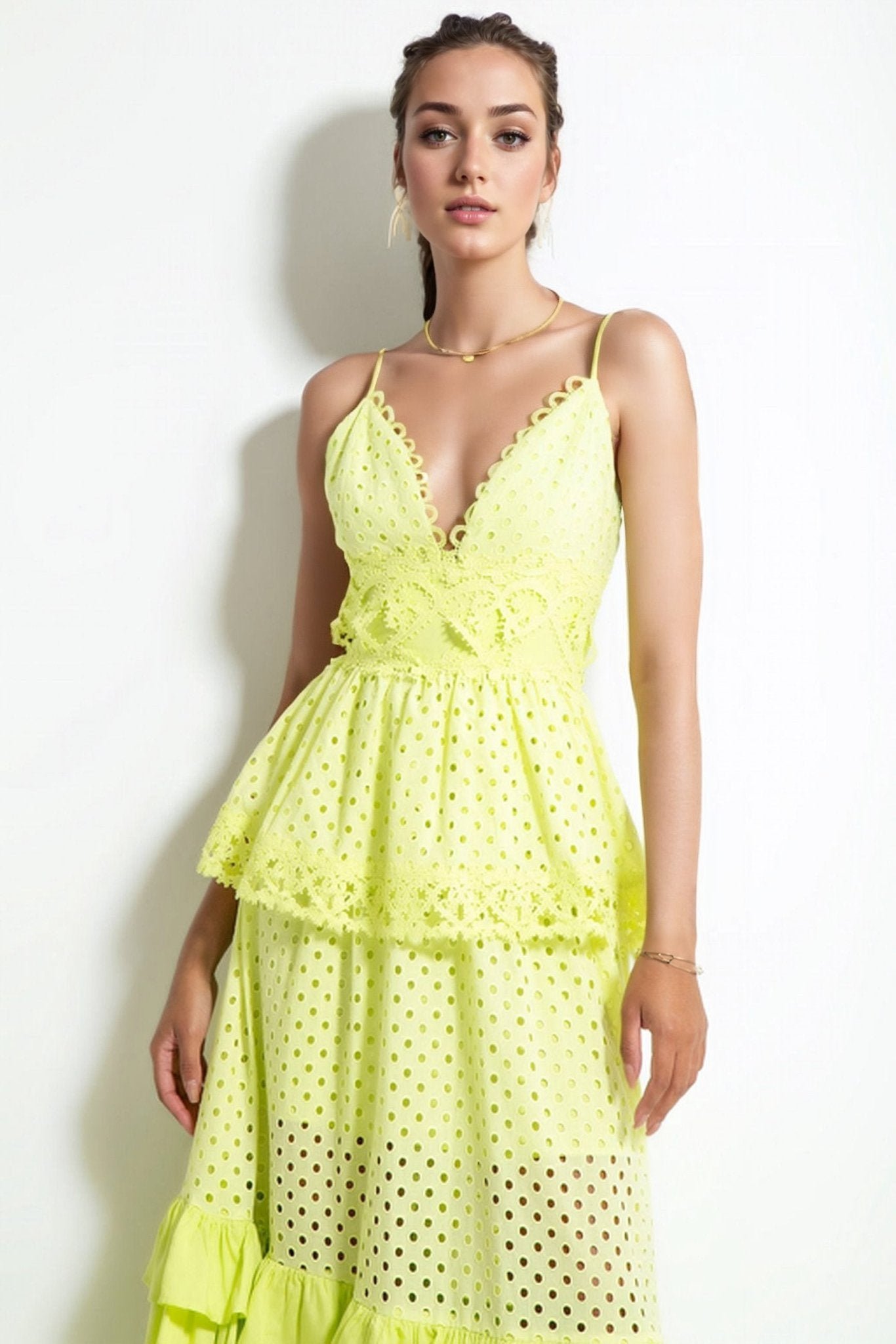 janet-v-neck-ruffle-maxi-slip-dress-sd00601232180-light-green-s-sunfere-565149 Janet V-neck Ruffle Maxi Slip Dress - Image 3
