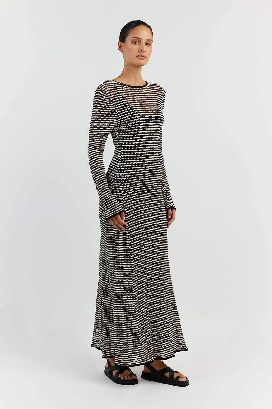 jill-sheer-strip-knit-maxi-dress-sd00210171731-black-s-sunfere-317830 Jill Sheer Strip Knit Maxi Dress - Image 10