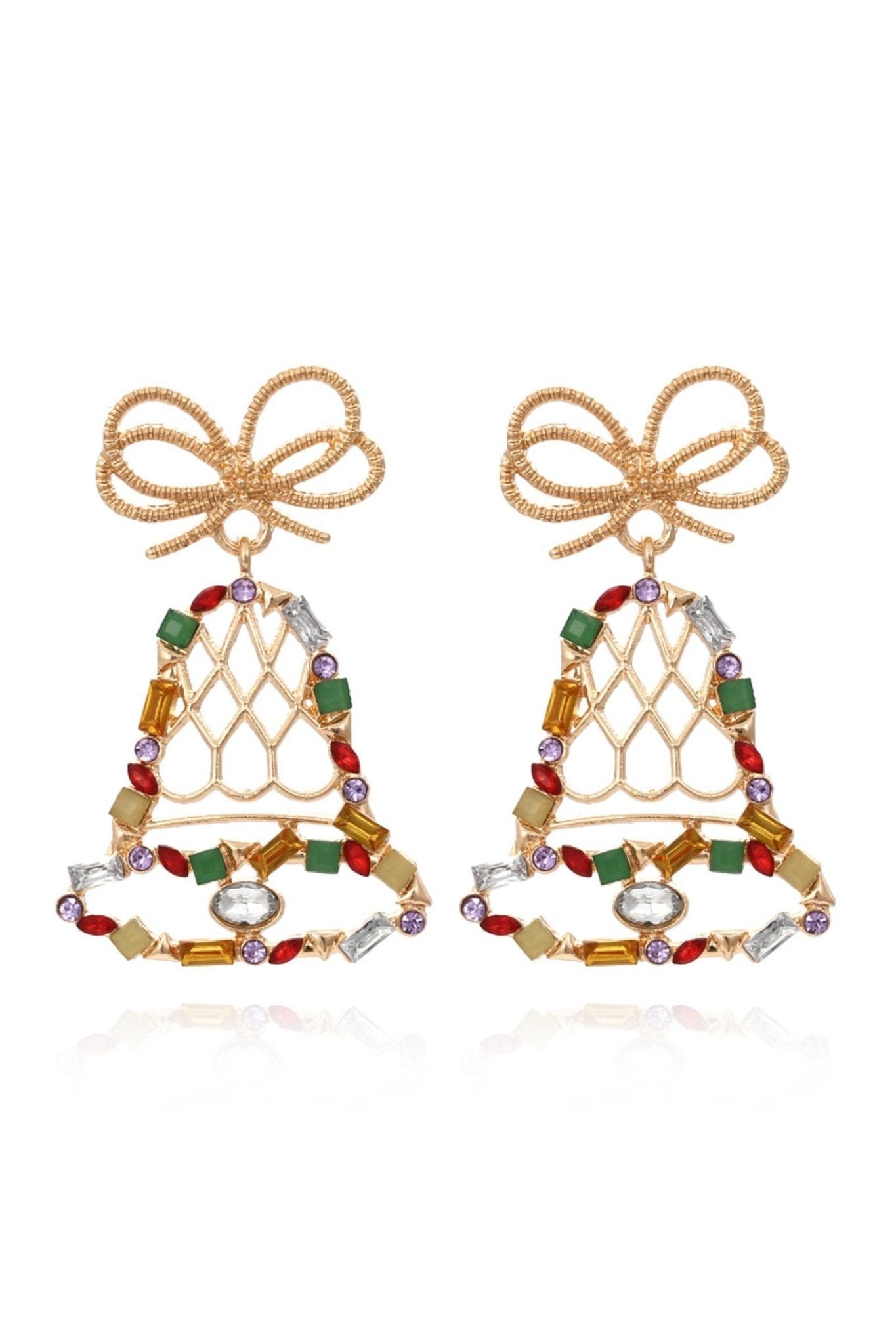jingle-bells-diamante-drop-earrings-sd00209071361-gold-sunfere-264745 Jingle Bells Diamante Drop Earrings - Image 1