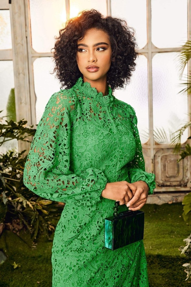 joa-embroidered-lace-trimmed-flare-maxi-dress-sd00210061658-green-s-sunfere-195804 Joa Embroidered Lace Trimmed Flare Maxi Dress - Image 5