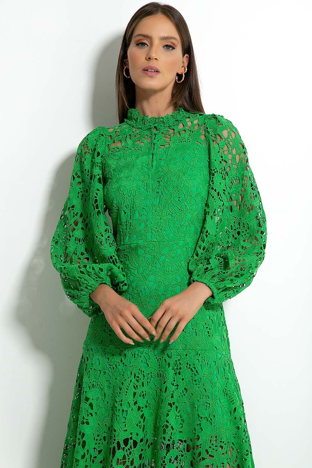 joa-embroidered-lace-trimmed-flare-maxi-dress-sd00210061658-green-s-sunfere-796402 Joa Embroidered Lace Trimmed Flare Maxi Dress - Image 8