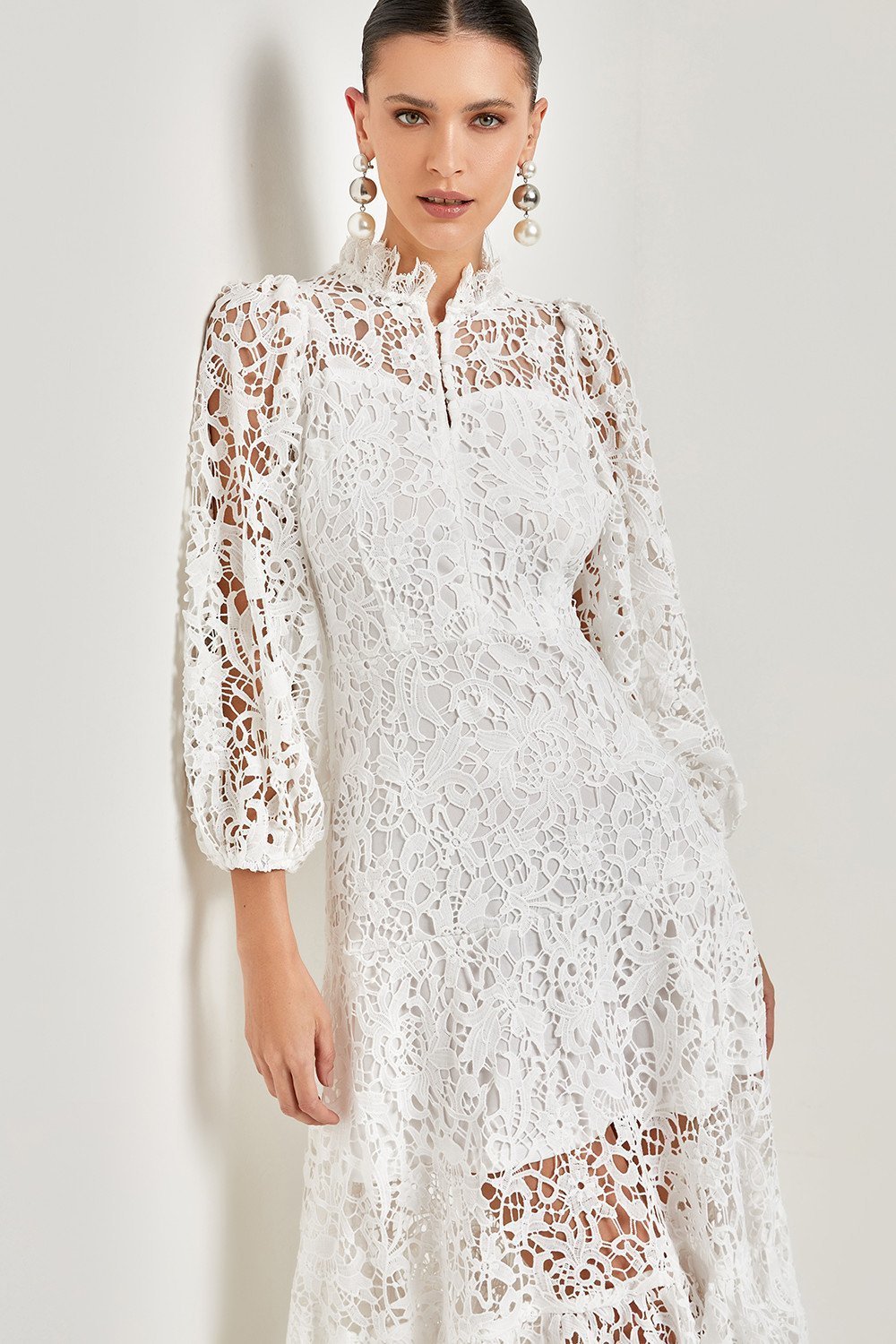 joa-embroidered-lace-trimmed-flare-maxi-dress-sd00210061658-white-xl-sunfere-274687 Joa Embroidered Lace Trimmed Flare Maxi Dress - Image 11