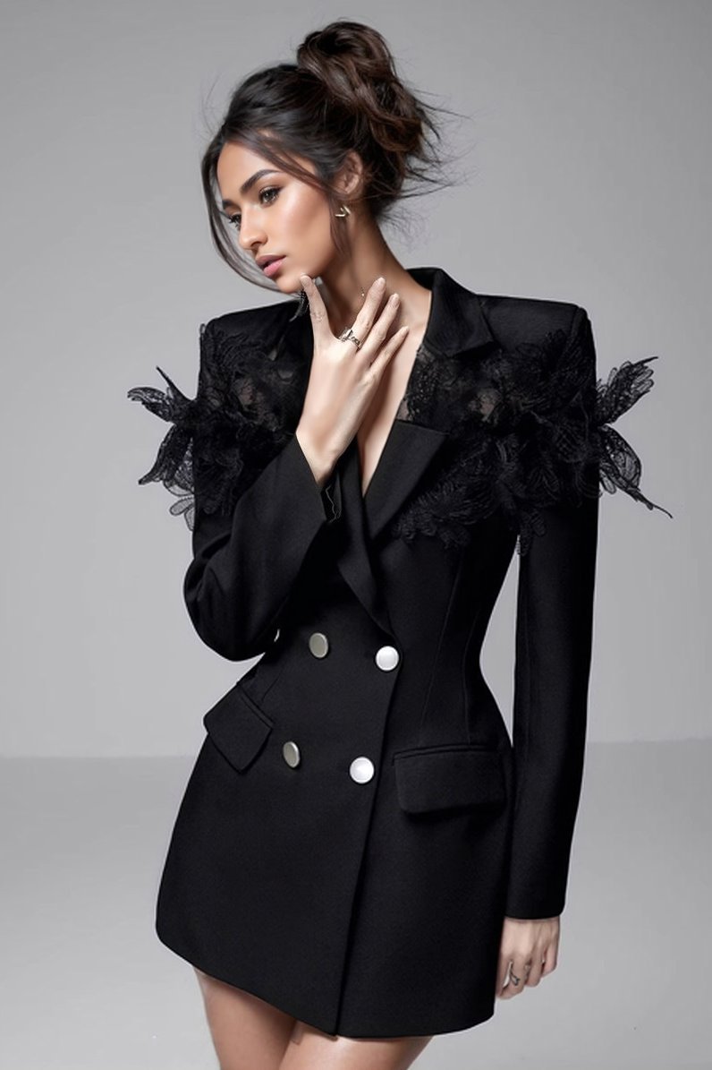 joanne-lace-mini-blazer-dress-sd00603042399-black-s-sunfere-514744 Joanne Lace Mini Blazer Dress - Image 9