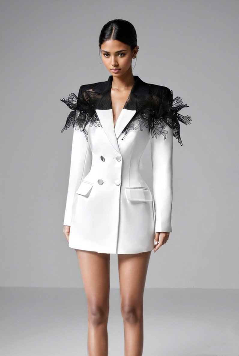 joanne-lace-mini-blazer-dress-sd00603042399-white-s-sunfere-409452 Joanne Lace Mini Blazer Dress - Image 2