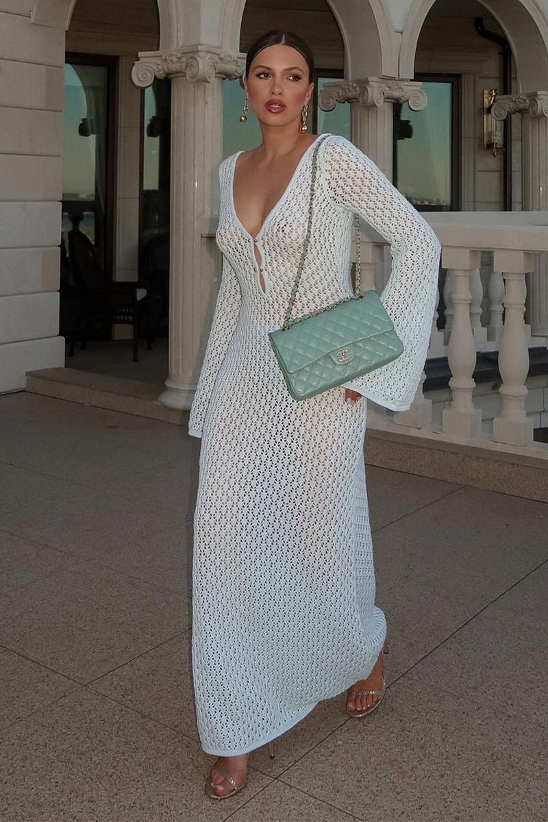 josie-v-neck-cut-out-knit-maxi-dress-sd00209231589-white-m-sunfere-307826 Josie V-neck Cut-out Knit Maxi Dress - Image 2
