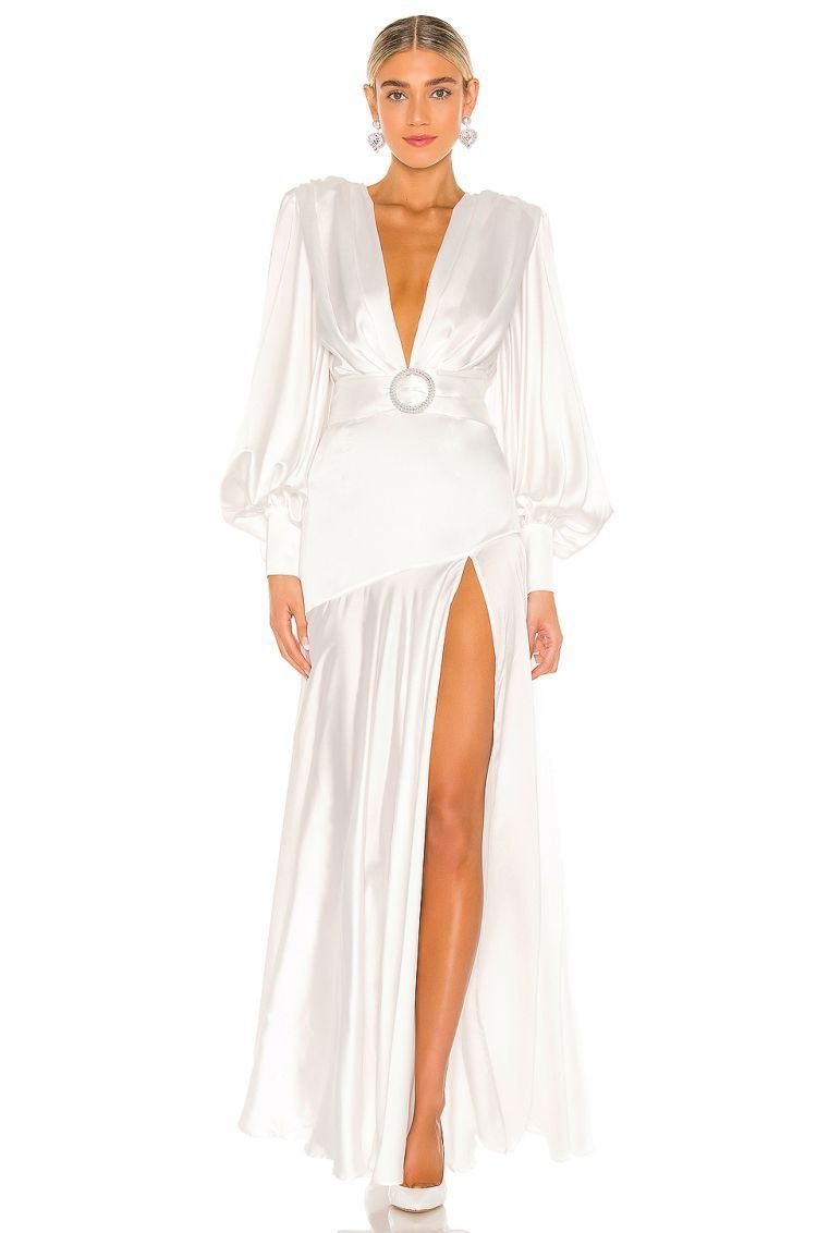 jpg_0e8e064b-b6be-4d3f-b957-f35558b5ae6f Phoebe V-neck Belted Slit Maxi Dress - Image 4