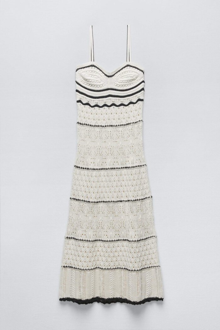 Nan Contrast Crochet Maxi Slip Dress - Image 7