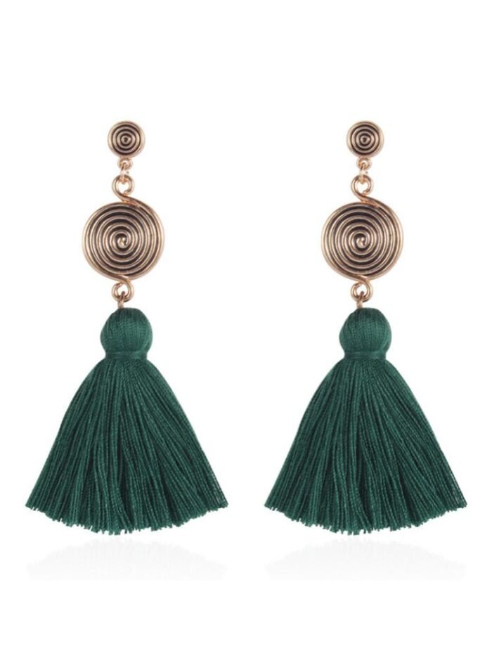 Kanna Whirlpool Tassel Earrings - Image 1