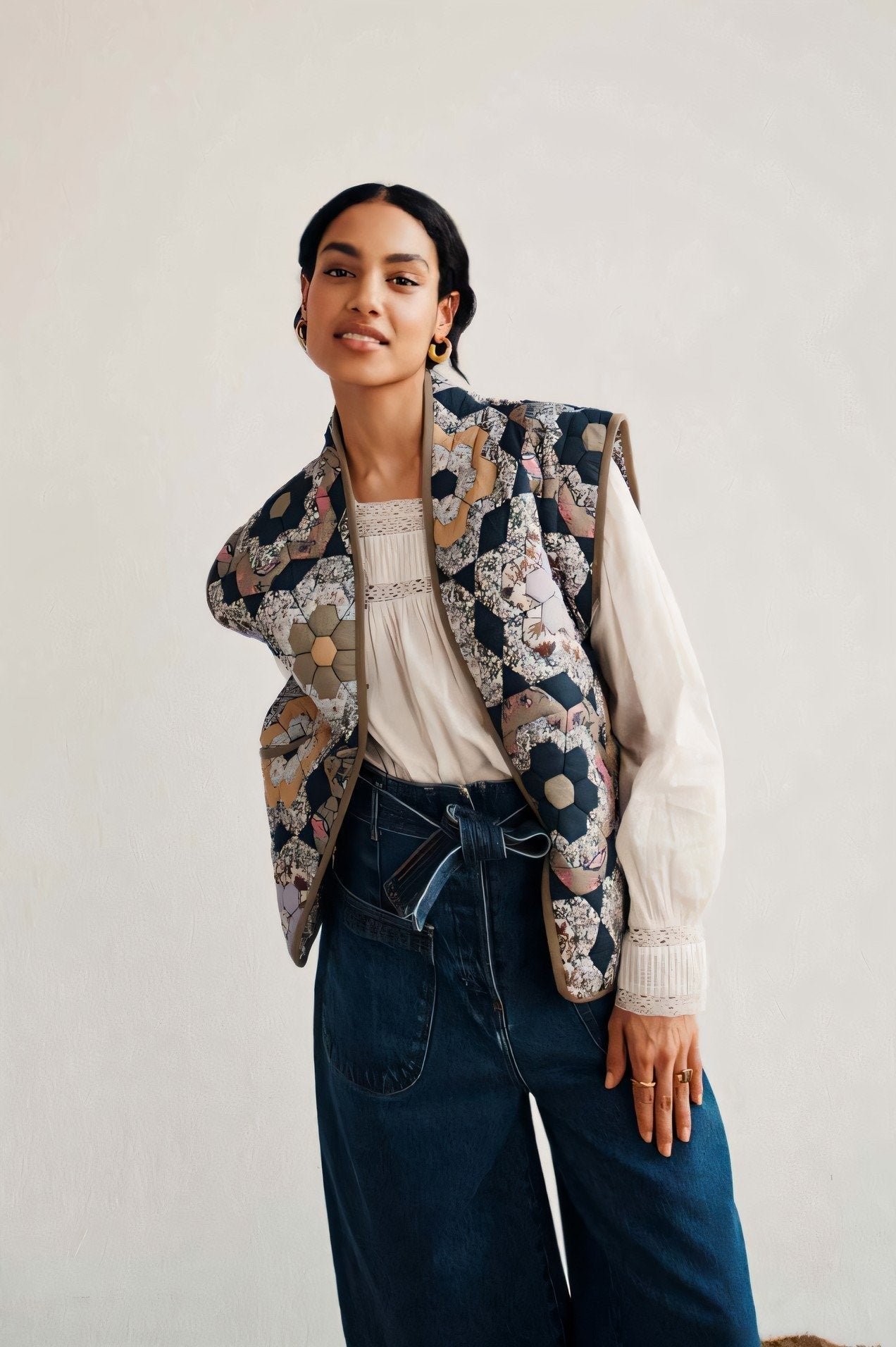 kaylani-floral-printed-convertible-quilted-jacket-so00611231950-multi-s-sunfere-311169 Kaylani Floral Printed Convertible Quilted Jacket - Image 2