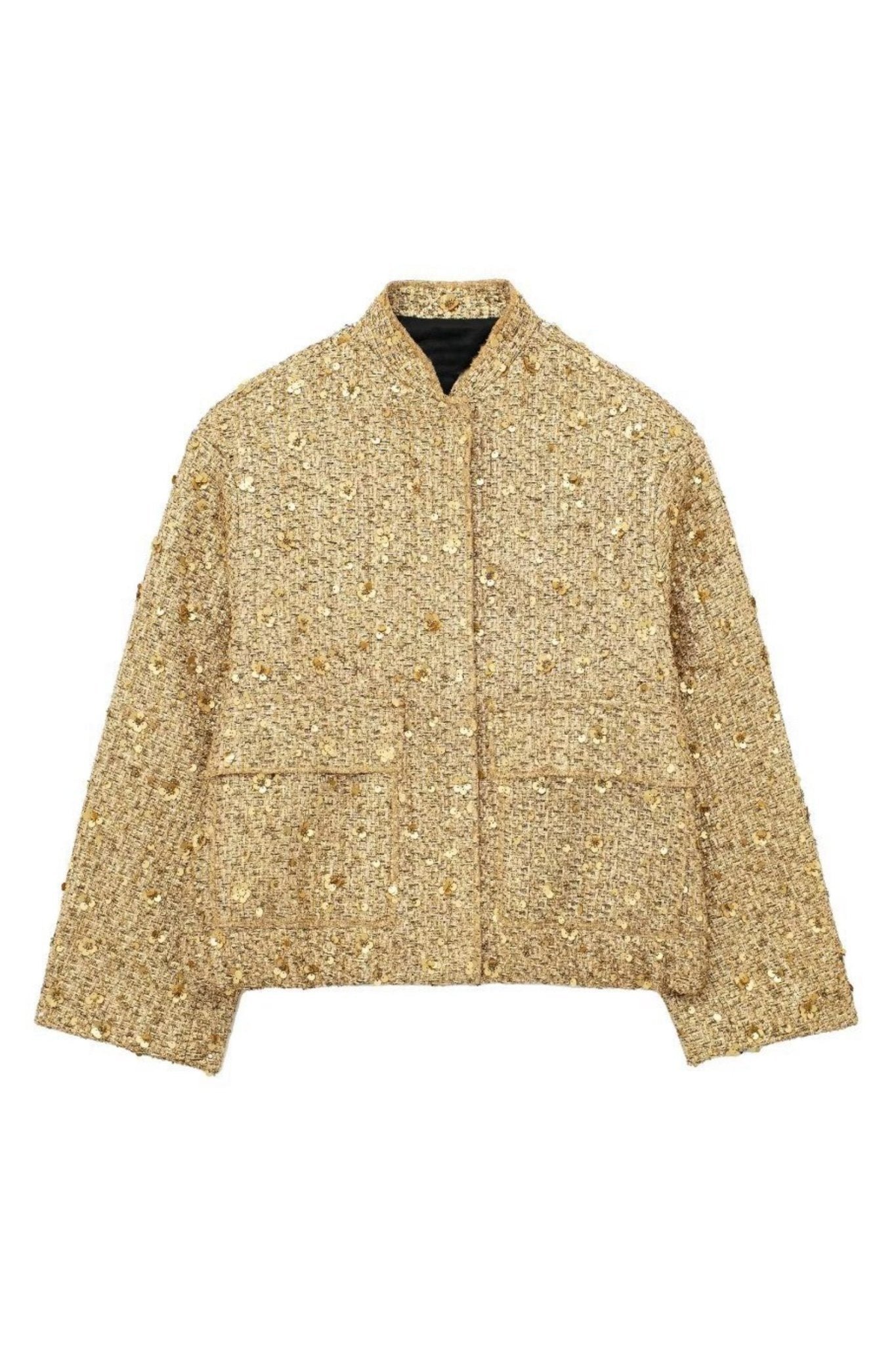 kimberley-collared-metallic-sequins-jacket-so00212062018-gold-s-sunfere-386474 Kimberley Collared Metallic Sequins Jacket - Image 9