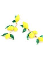 Lemon Tree Diamante Drop Earrings - Image 3
