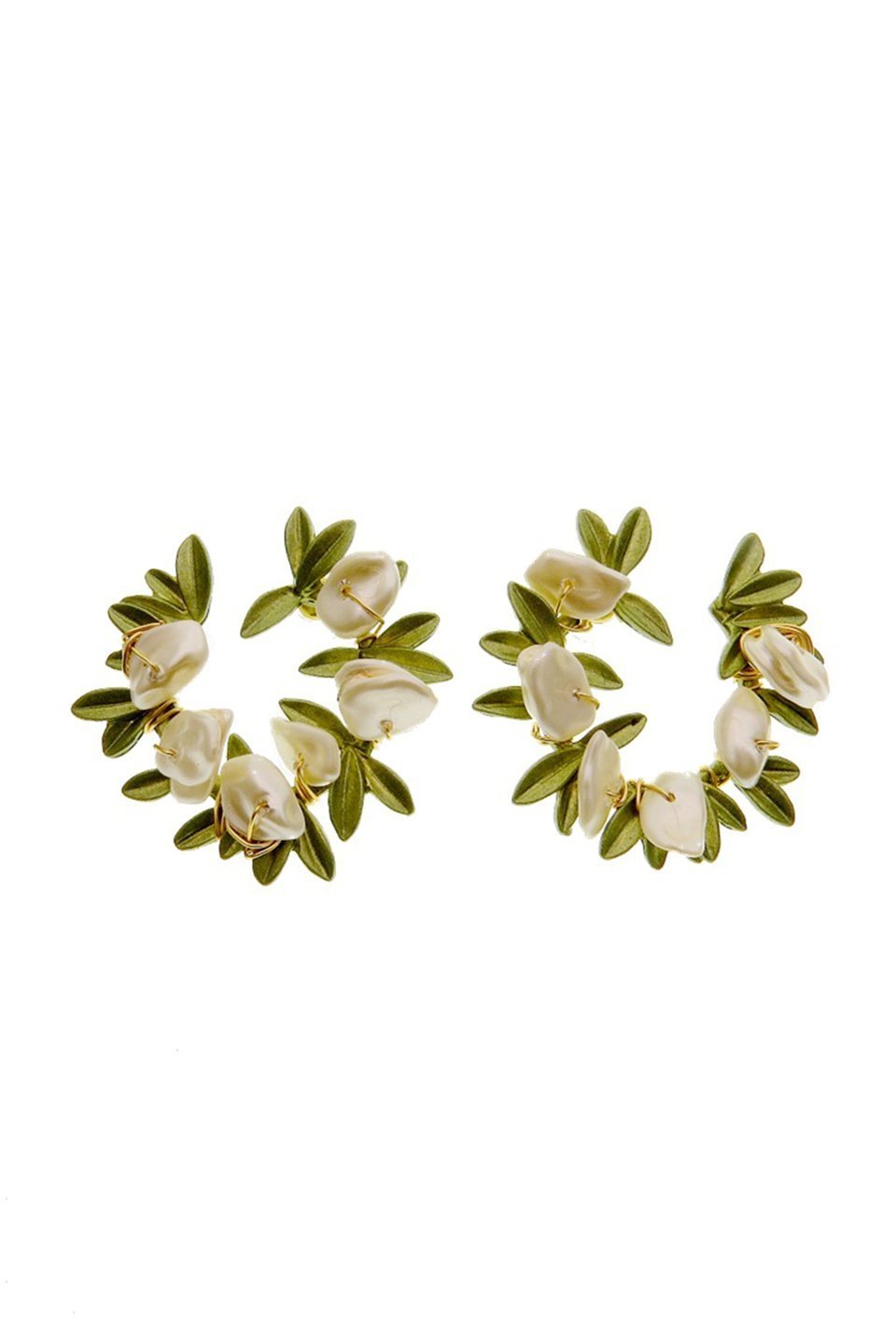 lilys-leaf-pearl-drop-earrings-sa0020708765-green-sunfere-958689 Lilys Leaf Pearl Drop Earrings - Image 1