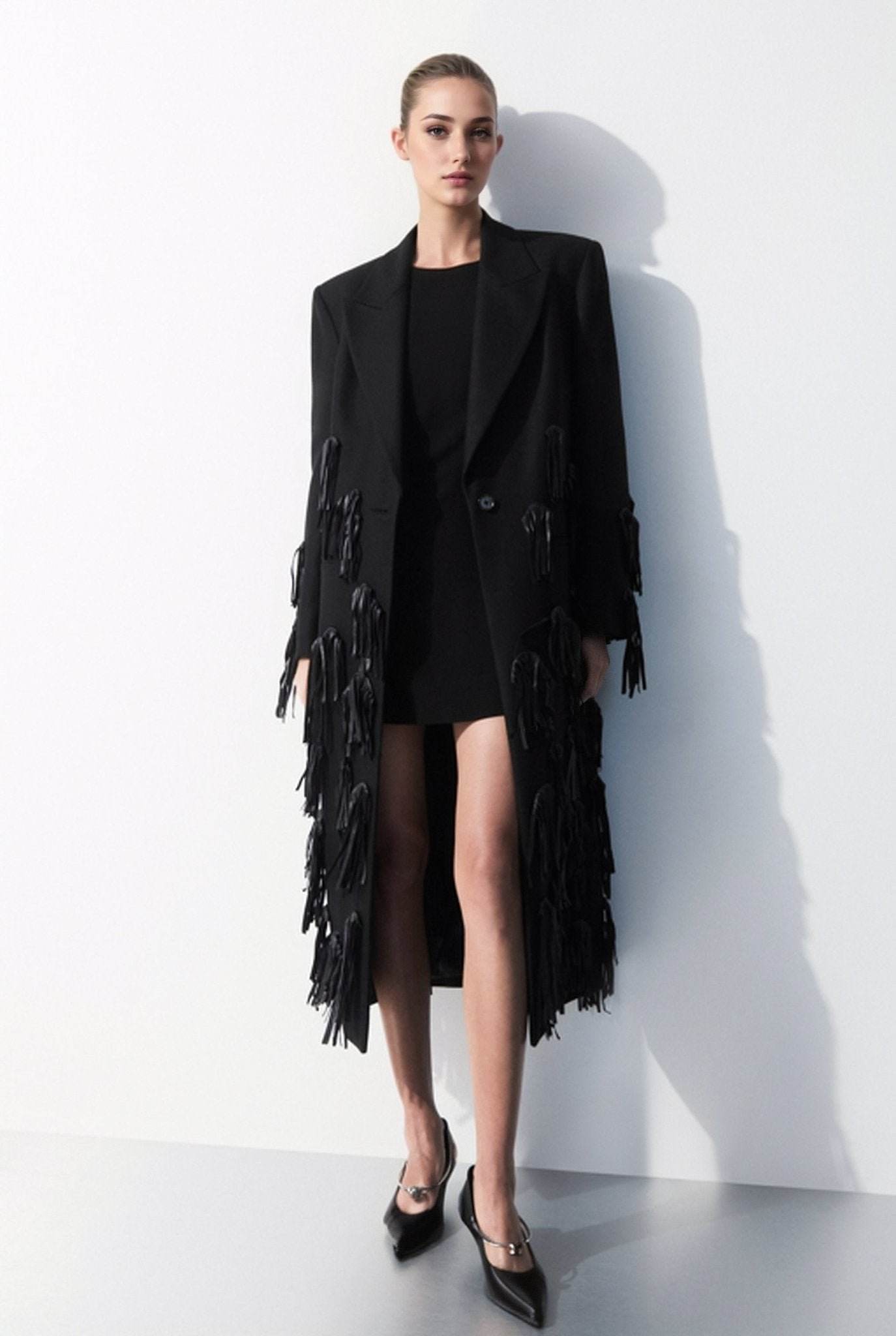 louisa-leather-tasseled-wool-coat-so00601092106-black-xs-sunfere-748723 Louisa Leather-Tasseled Wool Coat - Image 3