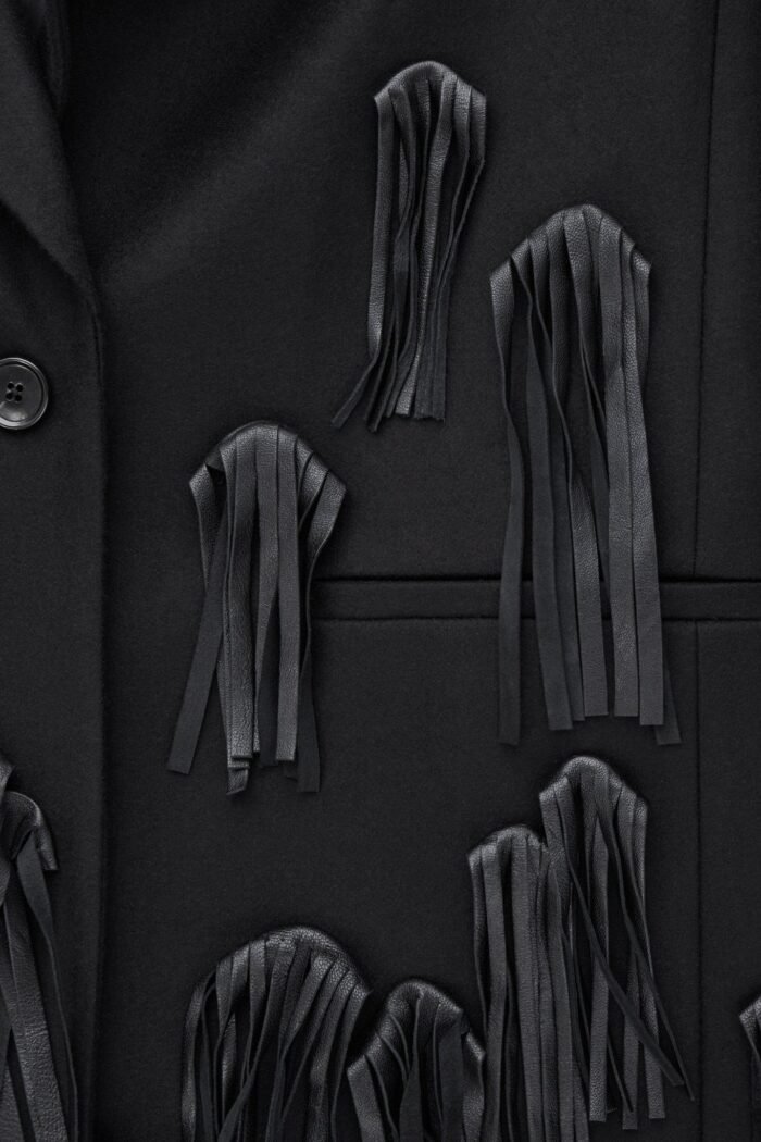 Louisa Leather-Tasseled Wool Coat - Image 6