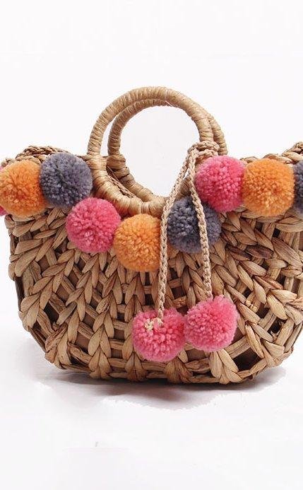 luna-pom-pom-straw-basket-bag-sa0020714924-beige-sunfere-101684 Luna Pom Pom Straw Basket Bag - Image 4