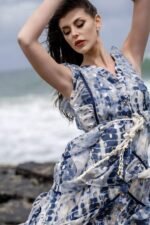 Madeline Tie-Dyed Ruffle Mini Dress - Image 3