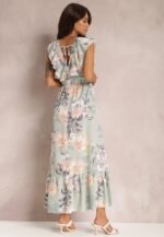 Marjorie Printed Ruffle V-neck Maxi Dress - Image 3