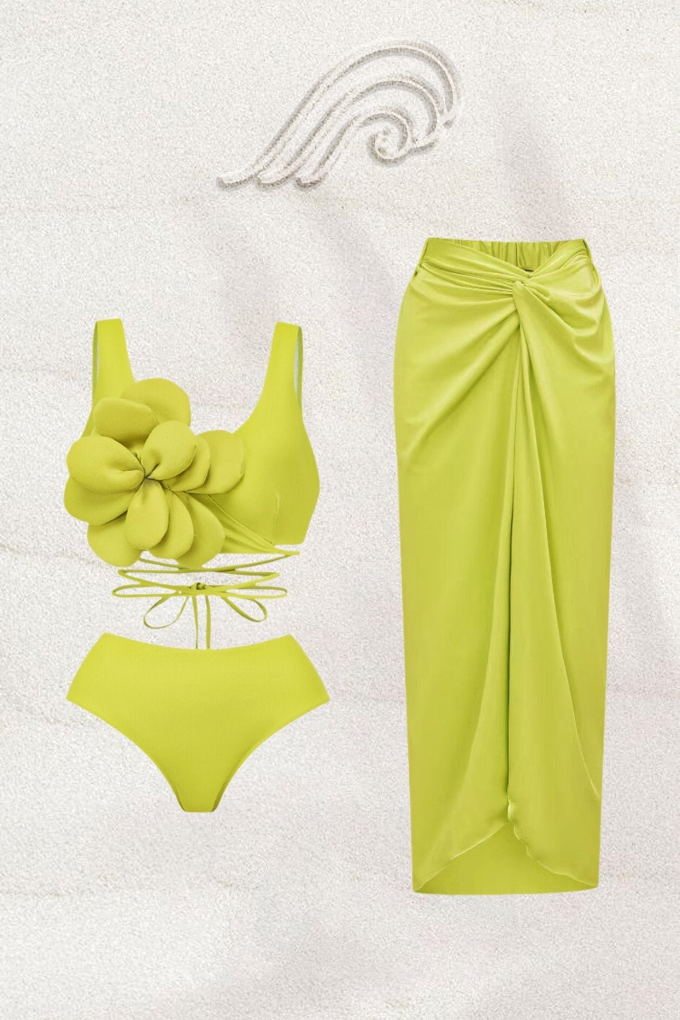 marta-flower-lace-up-three-piece-swim-set-sw00601162133-green-s-sunfere-851853 Marta Flower Lace-up Three-piece Swim Set - Image 1