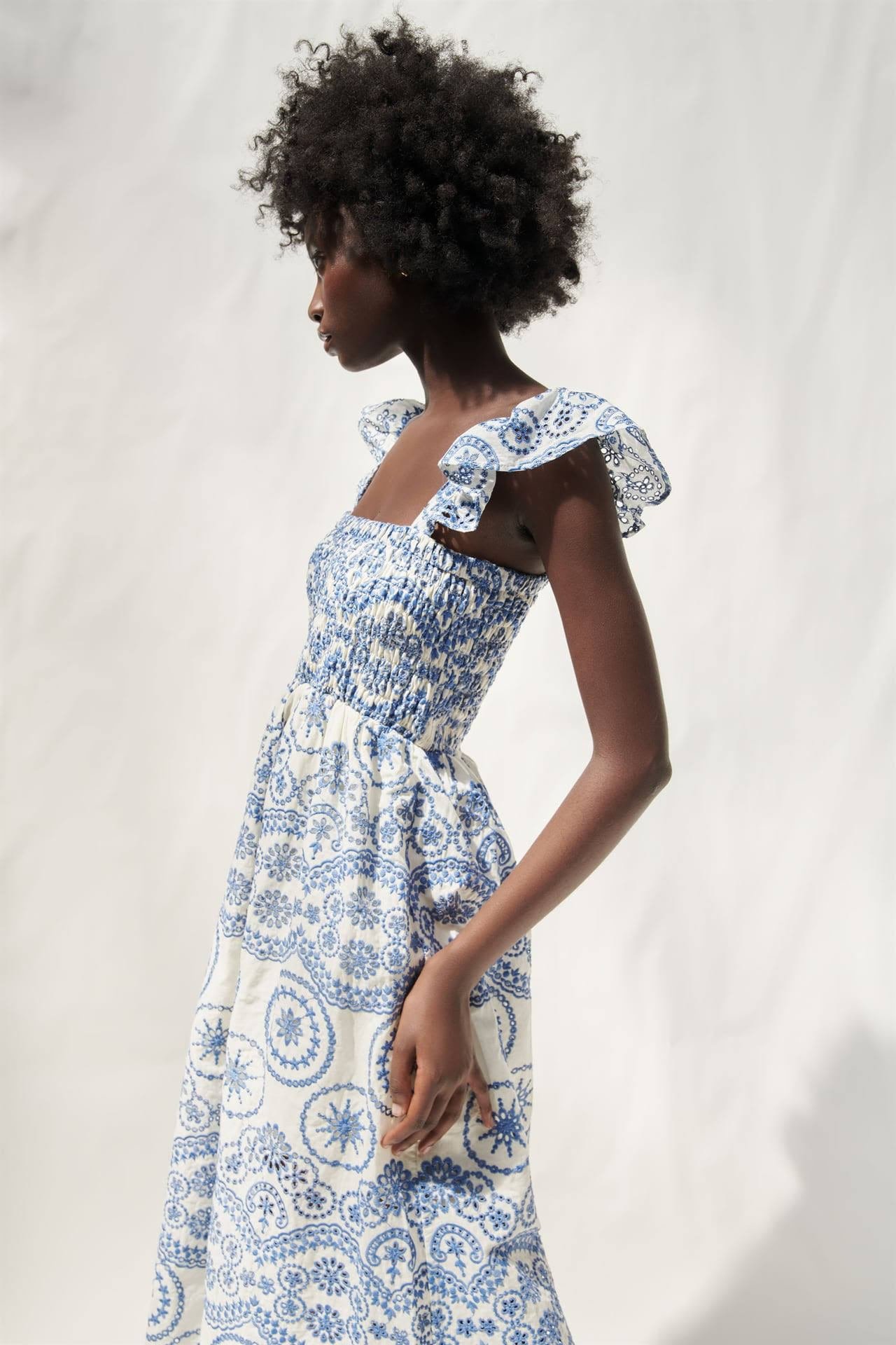 maud-embroidered-lace-shirred-bodice-midi-dress-sd0020626611-blue-s-sunfere-921917 Maud Embroidered Lace Shirred Bodice Midi Dress - Image 2