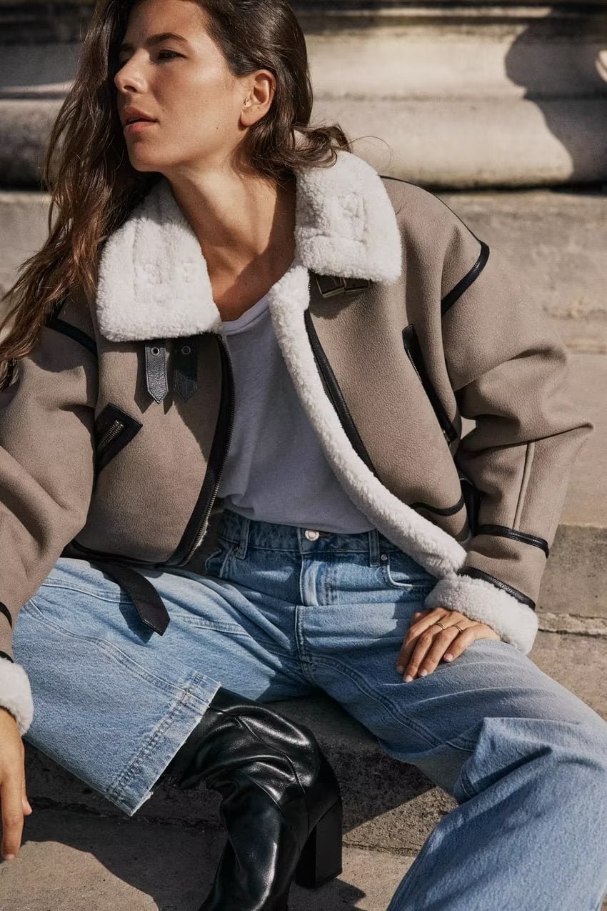 maureen-belted-contrast-shearling-jacket-so00611301996-brown-s-sunfere-199213 Maureen Belted Contrast Shearling Jacket - Image 1