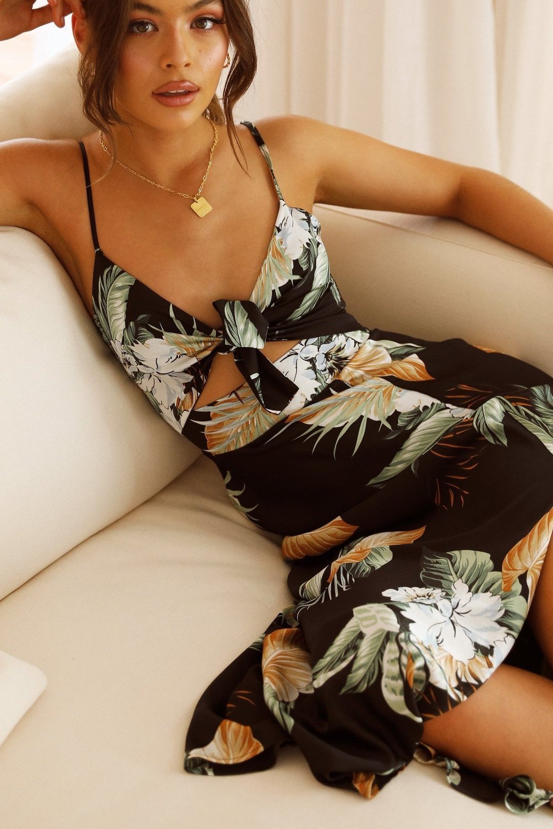 melinda-printed-knotted-maxi-slip-dress-sd0020706754-black-s-sunfere-594114 Melinda Printed Knotted Maxi Slip Dress - Image 5