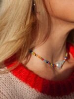 Mia Pearl Rainbow Beaded Necklace - Image 3