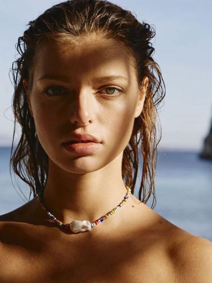 Mia Pearl Rainbow Beaded Necklace - Image 1