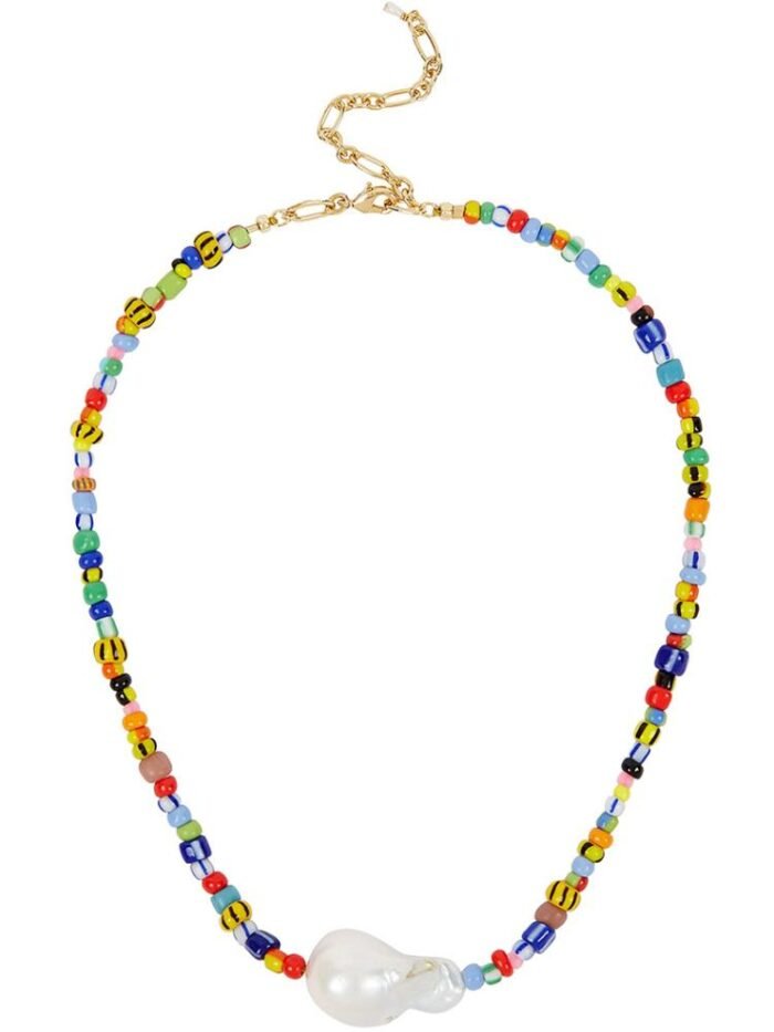 Mia Pearl Rainbow Beaded Necklace - Image 7