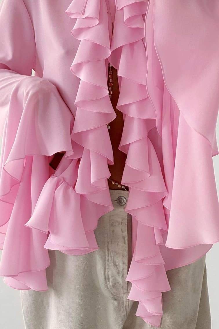 michelle-semi-sheer-ruffle-blouse-st00603292577-pink-s-sunfere-829554 Michelle Semi-sheer Ruffle Blouse - Image 3