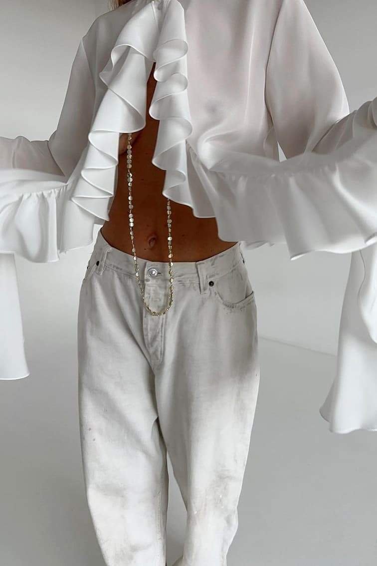 michelle-semi-sheer-ruffle-blouse-st00603292577-white-s-sunfere-101384 Michelle Semi-sheer Ruffle Blouse - Image 7