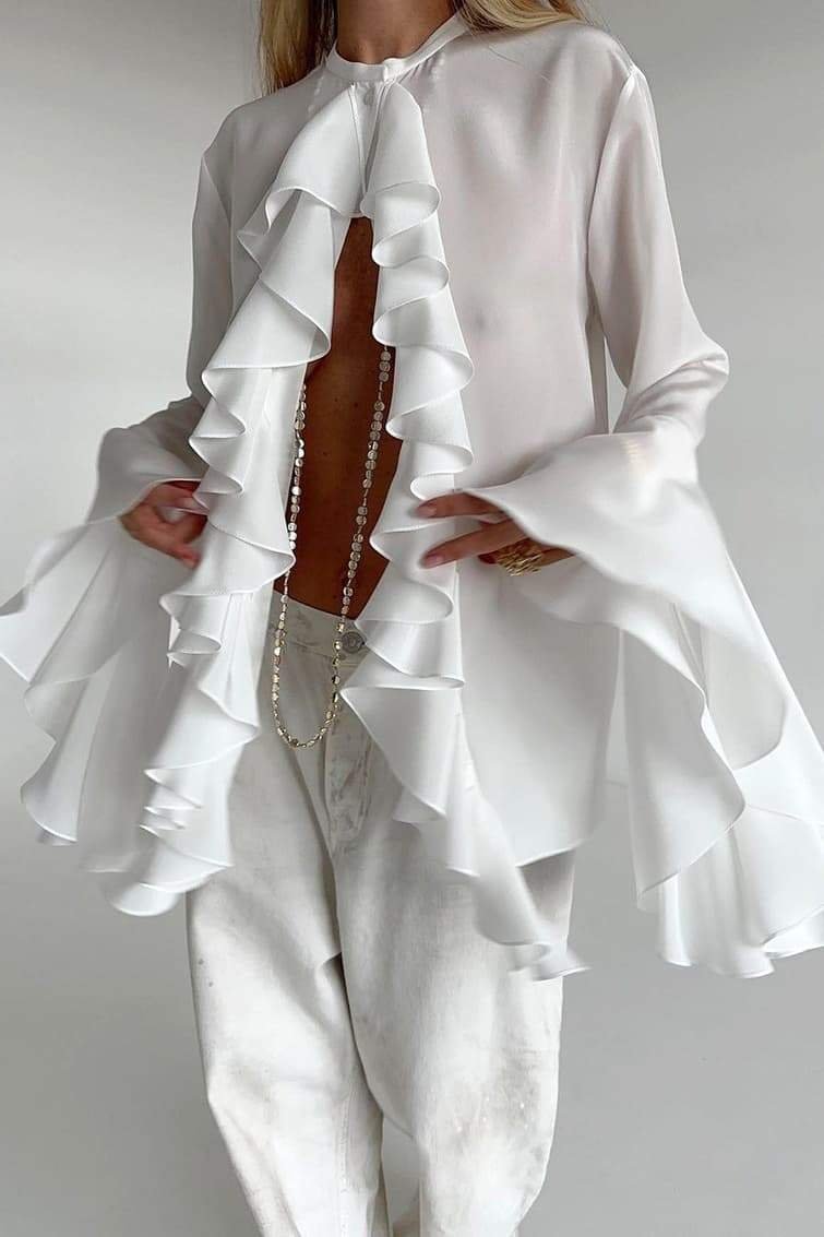 michelle-semi-sheer-ruffle-blouse-st00603292577-white-s-sunfere-501991 Michelle Semi-sheer Ruffle Blouse - Image 6