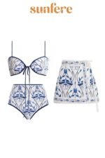 Miriam Printed Three-pieces Bikini Set - Image 5