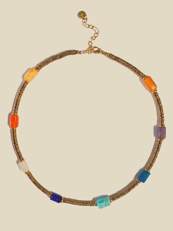 Moira Colliding Color Stone Necklace - Image 1