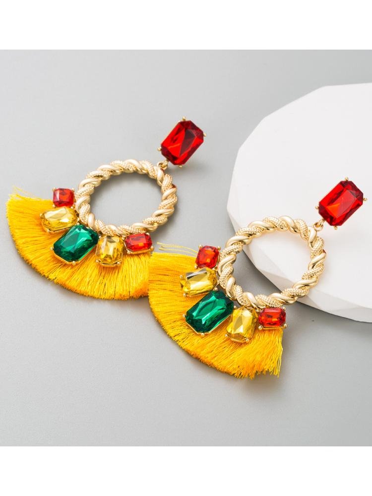 mona-contrasting-diamante-tassel-earrings-sa0020516122-multi-sunfere-979700 Mona Contrasting Diamante Tassel Earrings - Image 3