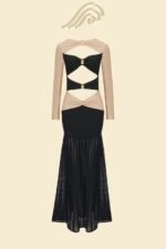 Morgan Cutout Contrast Jersey Maxi Dress - Image 5