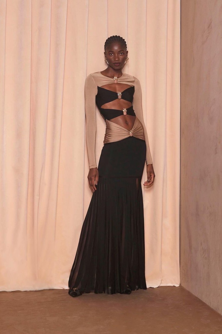 morgan-cutout-contrast-jersey-maxi-dress-sd00209131407-black-s-sunfere-767089 Morgan Cutout Contrast Jersey Maxi Dress - Image 4